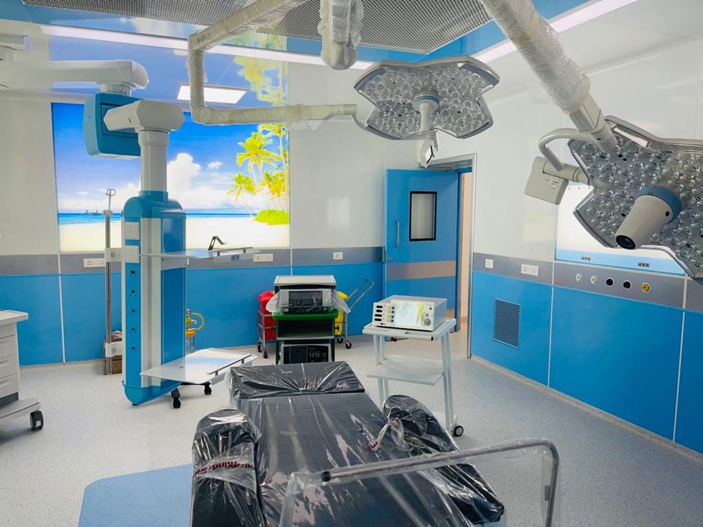 Operation theatre with surgical lights